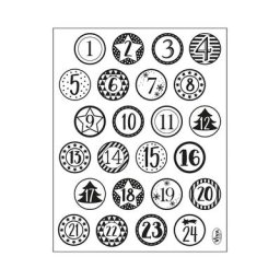 Set de tampons en silicone ""calendrier de l'Avent