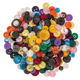 buttinette Set éco de boutons standard ""multicolore"", 1 - 2,3 cm Ø, 150 g