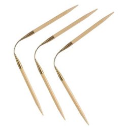 addi Aiguilles double pointes flexibles ""CraSyTrio"", bambou, 24 cm