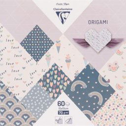 Clairefontaine Papier origami ""Little Love"", 15 x 15 cm, 60 feuilles