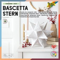 Folia Papier origami ""étoile Bascetta"", blanc, 20 x 20 cm, 32 feuilles