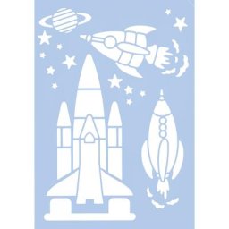 Pochoir ""espace"", 21 x 29,7 cm