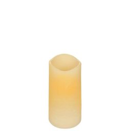 Bougie LED, 14 x 7,5 cm Ø, crème, avec minuterie