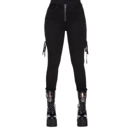 Pantalon pour femmes KILLSTAR - Get Laced Skinny Jeans - KSRA003466