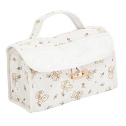 Trousse de toilette bébé à broder, beige