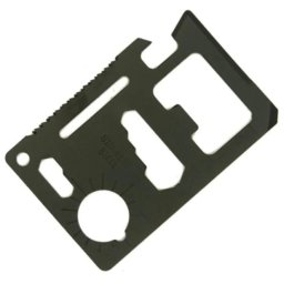 11 Outils de survie multifonction noir carte compact