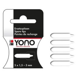 Marabu YONO Pointes de rechange ""pointe arrondie"", 5 pièces