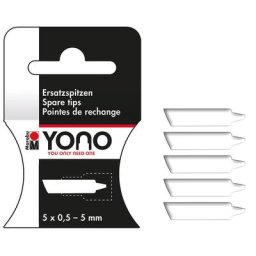 Marabu YONO Pointes de rechange ""pointe biseautée"", 5 pièces