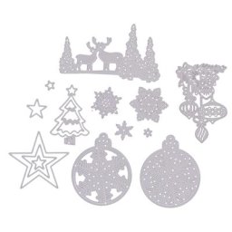 Set de pochoirs à estamper ""Noël"", 0,8–10 cm, 12 pièces