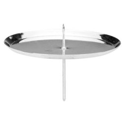 Supports de bougies, argenté, 10 cm Ø, 4 pièces