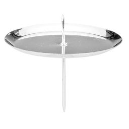 Supports de bougies, argenté, 7,5 cm Ø, 4 piéces
