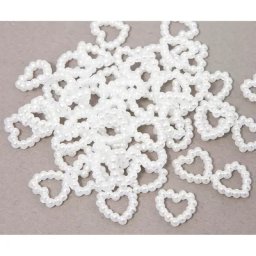 Mini cœurs en perles, 1 cm, 48 pièces