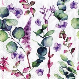 Serviettes en papier ""eucalyptus"", 33 x 33 cm, 20 pièces