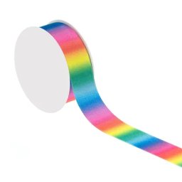 Ruban satin ""arc-en-ciel"", 25 mm, 5 m