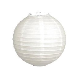 Lampions en papier, blanc, 20 cm Ø, 2 pièces