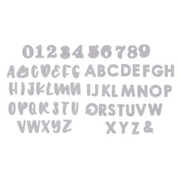 Set de pochoirs à estamper ""lettres & chiffres"", 1,8 cm, 63 pièces