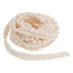 Galon de pompons, crème, 8 mm, 5 m