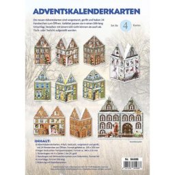 Kit créatif pour cartes ""calendrier de l'Avent"", 4 pièces