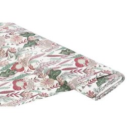 Tissu de décoration ""jungle et léopards"", blanc cassé/menthe, de la série Lorena