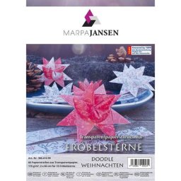 Set de bandes en papier transparent pour étoiles de Fröbel ""Noël"", 60 pièces