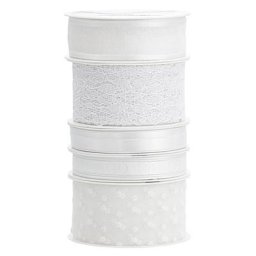 Rubans ""mariage"", blanc, 15-40 mm, 5x 2 m