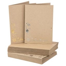 Set de cartes et enveloppes en papier recyclé ""Noël"", A6 / C6, 20 pièces