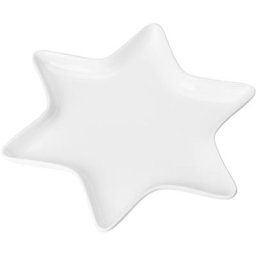 buttinette Assiette ""étoile"" en porcelaine, blanc