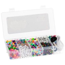 Perles en plastique avec boîte de rangement, 1900 pièces