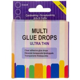 Pastilles adhésives, transparent, 8 mm Ø, 200 pièces
