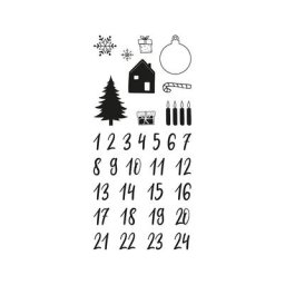 Tampons clear ""chiffres pour calendrier de l'Avent