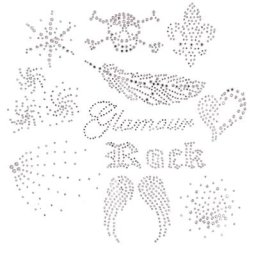 buttinette Motifs strass ""Glamour"", 4-11 cm, contenu : 11 motifs