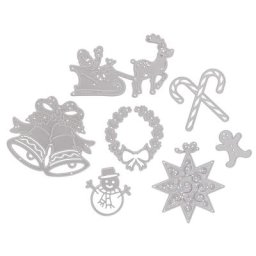 Kit Matrice d'embossage ""Noël"", 2,5–10 cm, 7 pièces