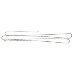 Chaîne perlée, argent, 1,5 mm, 80 cm, 2 pièces