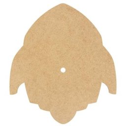 Horloge en MDF ""fusée"", 32 x 36 cm