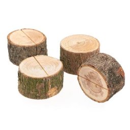 Porte-cartes ""troncs en bois"", 4 x 2,5 cm, 4 pièces