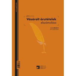 Vásárolt árutételek elszámolása (csapos elszámolás) 50x2 lapos tömb A/4 álló