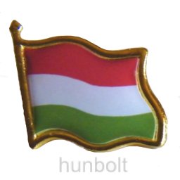 Arany szélű patentos zászló jelvény 20x20 mm