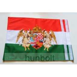 Kétoldalas nemzeti színű barna angyalos zászló hajóra tépőzárral (30X40 cm)