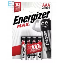 Energizer Max AAA LR03 NEW B4 ( 1 db elem ) Plastic free csomagolás