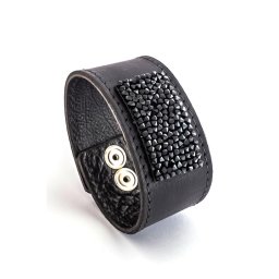 BŐR KARKÖTŐ SZÓRT KRISTÁLLYAL - black