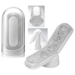 TENGA Flip Zero - szuper-maszturbátor férfiaknak (fehér)