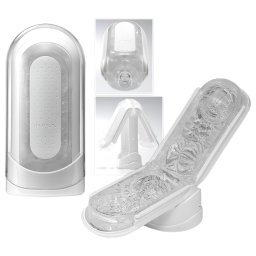 TENGA Flip Zero - szuper-maszturbátor férfiaknak (fehér)