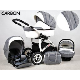 White Lux 3in1 multifunkciós babakocsi White Carbon