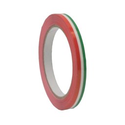 Ragasztószalag 9mm/66m nemzetiszínű PVC