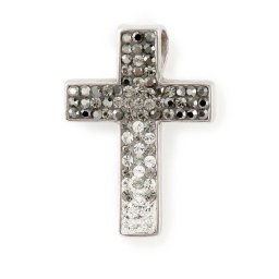 Ezüst medál kristálykereszt 925‰-es