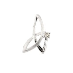 Mattított ezüst medál cirkónia kővel 925‰-es