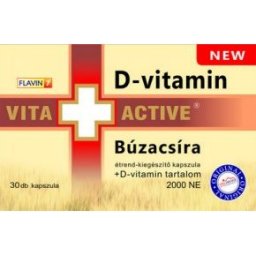 Vita+Active Búzacsíra + D-vitamin kapszula - 30 db