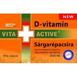 Vita+Active Sárgarépacsíra + D-vitamin kapszula - 30 db