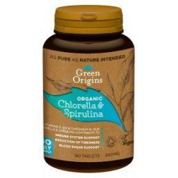 Green Origins bio chlorella és spirulina tabletta - 180db