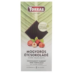 TR Stevia 03. Mogyorós étcsokoládé hozzáadott cukor nélkül 125 g